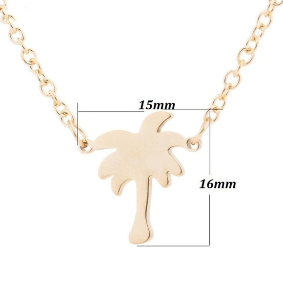 COPY - Palm Tree Gold Dainty Necklace - Picture 2 of 3